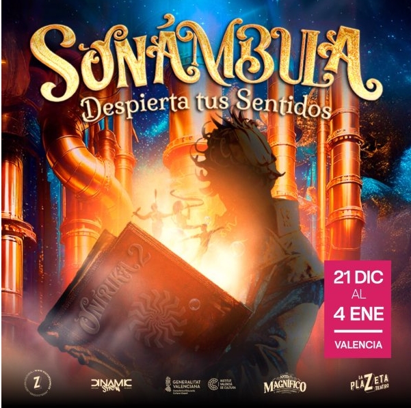 Cartel evento espectaculo SONÁMBULA, despierta tus sentidos