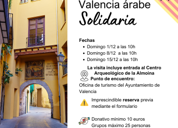 Folleto informativo visita guiada solidaria valencia árabe