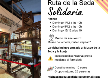 Folleto informativo visita guiada solidaria ruta de la seda