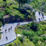 vista aerea carrera ciclista