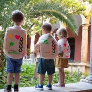 Tres niños en el festival cridem pel clima