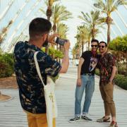 Amigos en ciudad de las artes y de las ciencias cac umbracle 