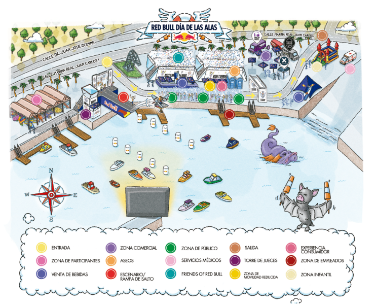 mapa dia de las alas red bull